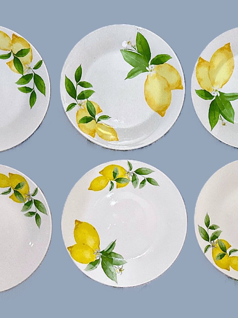 Brand NEW - Royal Norfolk Lemon Motif 8" Plates - Set of 6